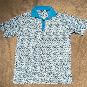 FootJoy Blue Patterned Men's Polo Shirt